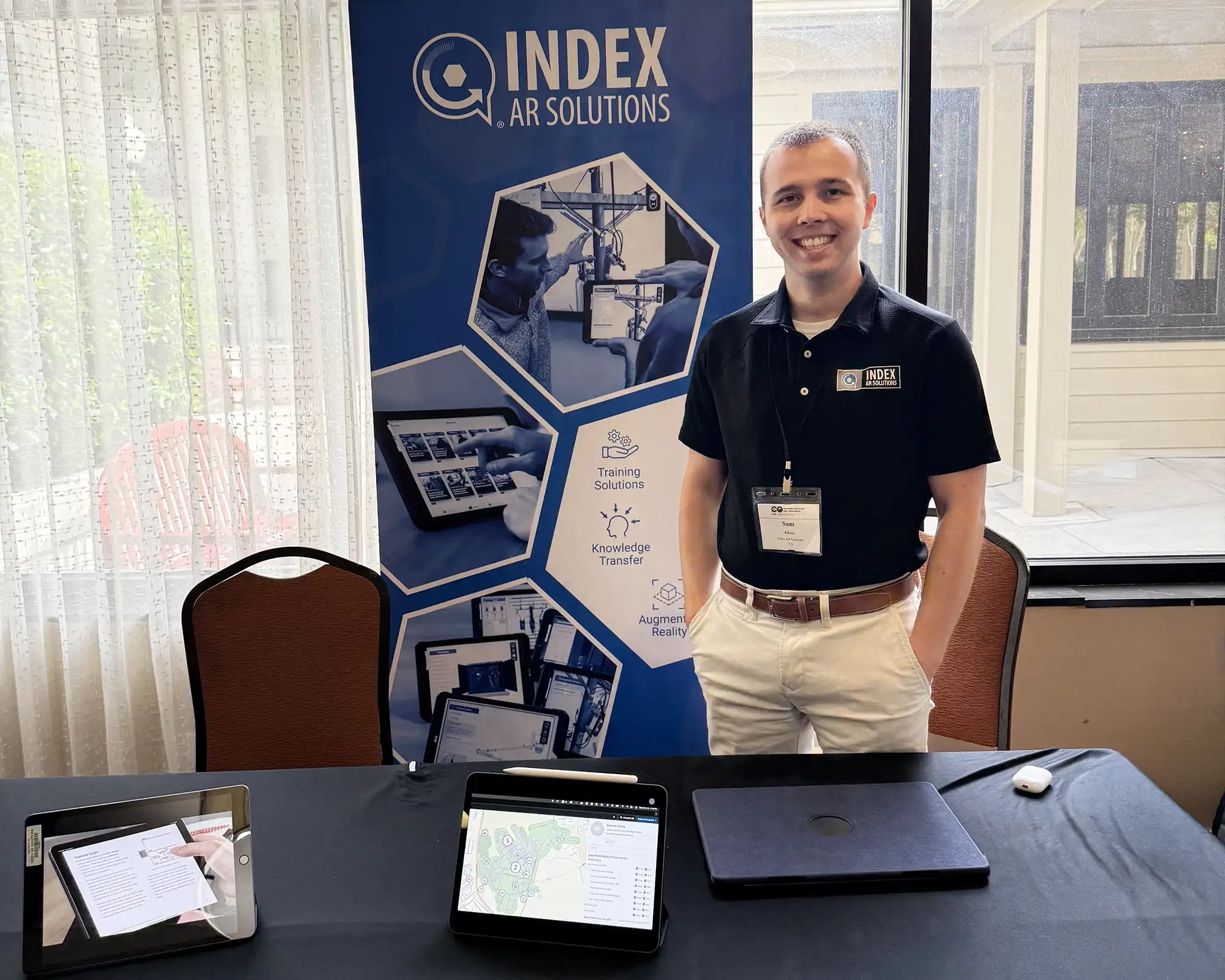 Sam Elkins at the Colorado Wildland Conference for Index AR Solutions.