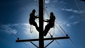 Lineman on Pole