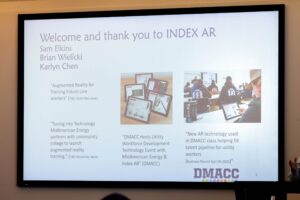 Slide presentation at DMACC graduation